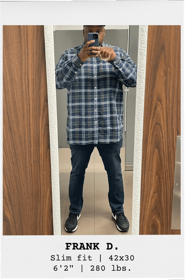 Frank D. (6'2", 280 lbs) Slim fit Knights, 42x30