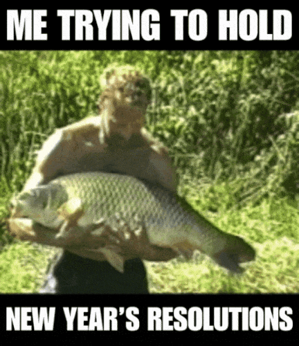 Me trying to hold New Year's resolutions...and failing 😆