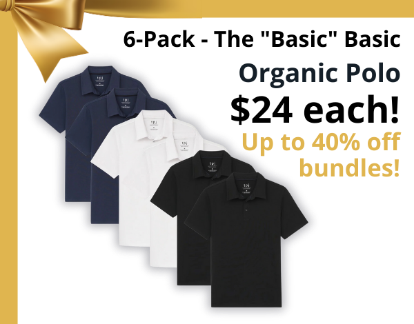 6-pack Polos - The "Basic" Basic - $143.96 - Save $95.98