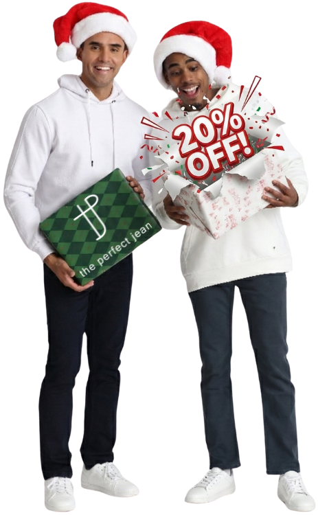 20% OFF! Models are wearing white Hoodies and Navy and Slate Denkhakis