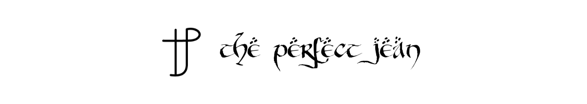 The Perfect Jean logo with a Tolkien twist