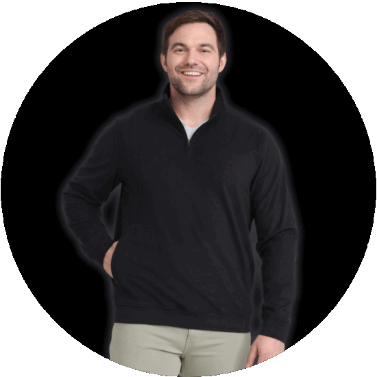 1/4 Zip Pullovers in Grey & Black