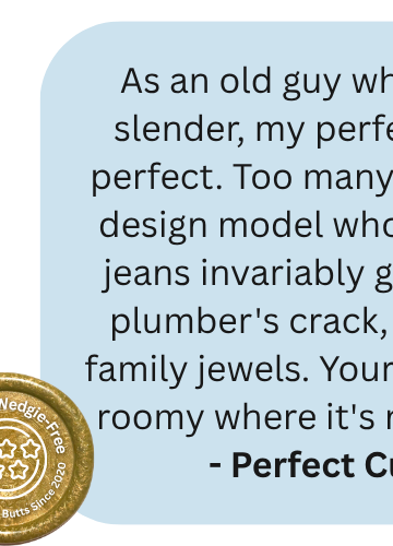 Perfect customer PL's 5-star wedgie-free review - Slim Thick fit Bandits