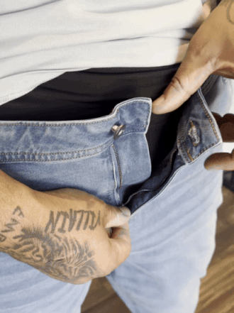 Zip first, then button.