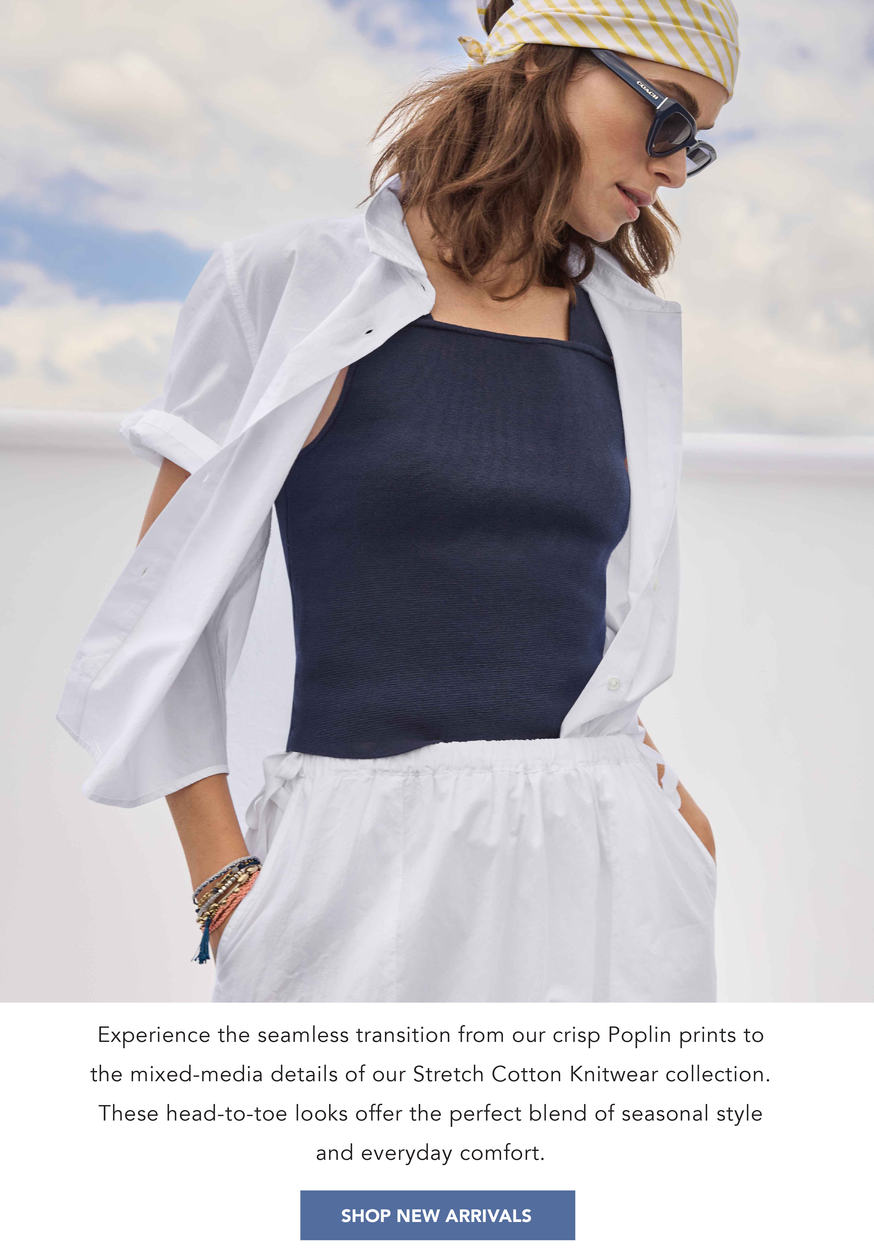 Shop New Poplin & Stretch Cotton Knitwear