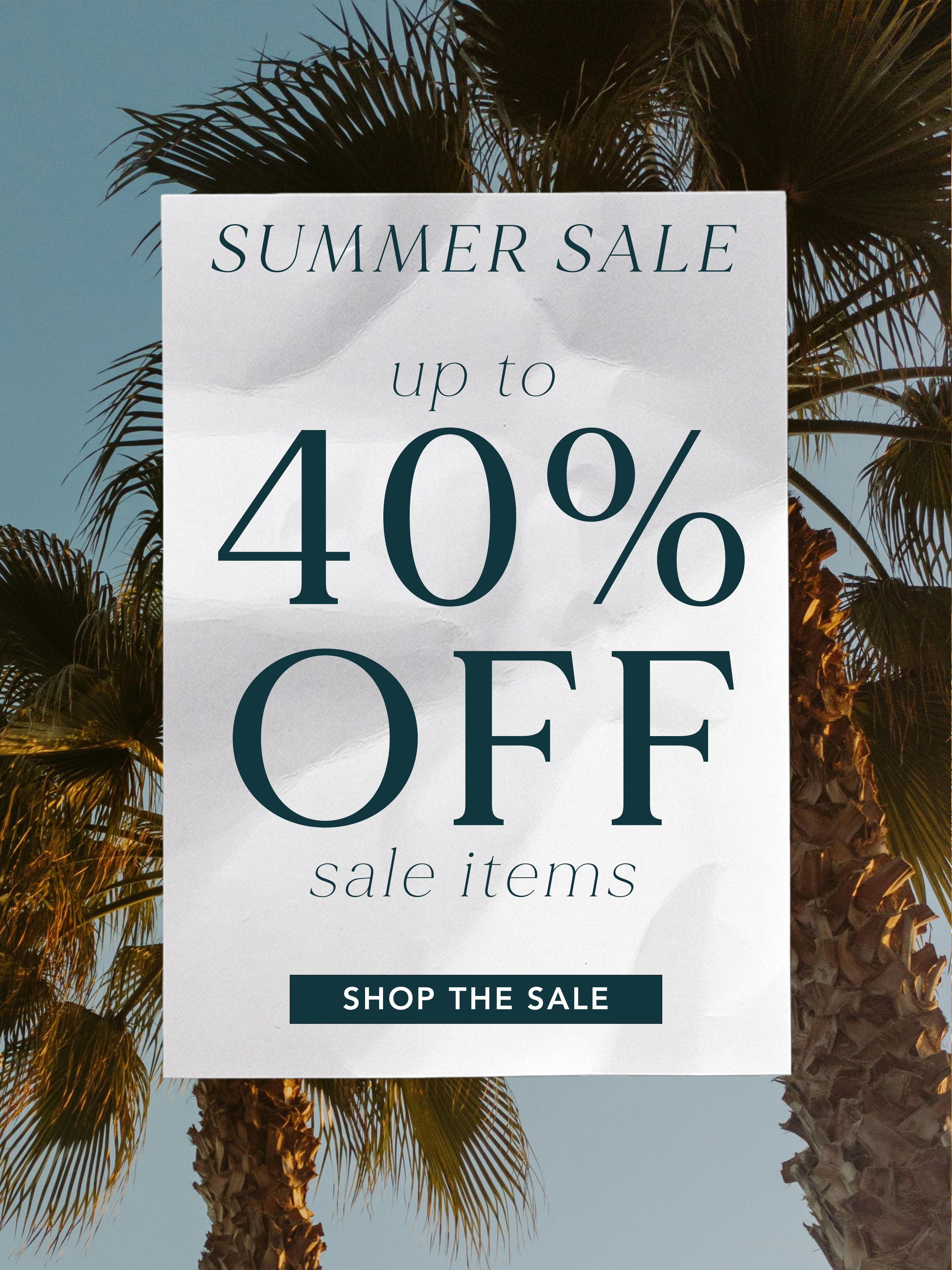 Take up to 40% off of sale