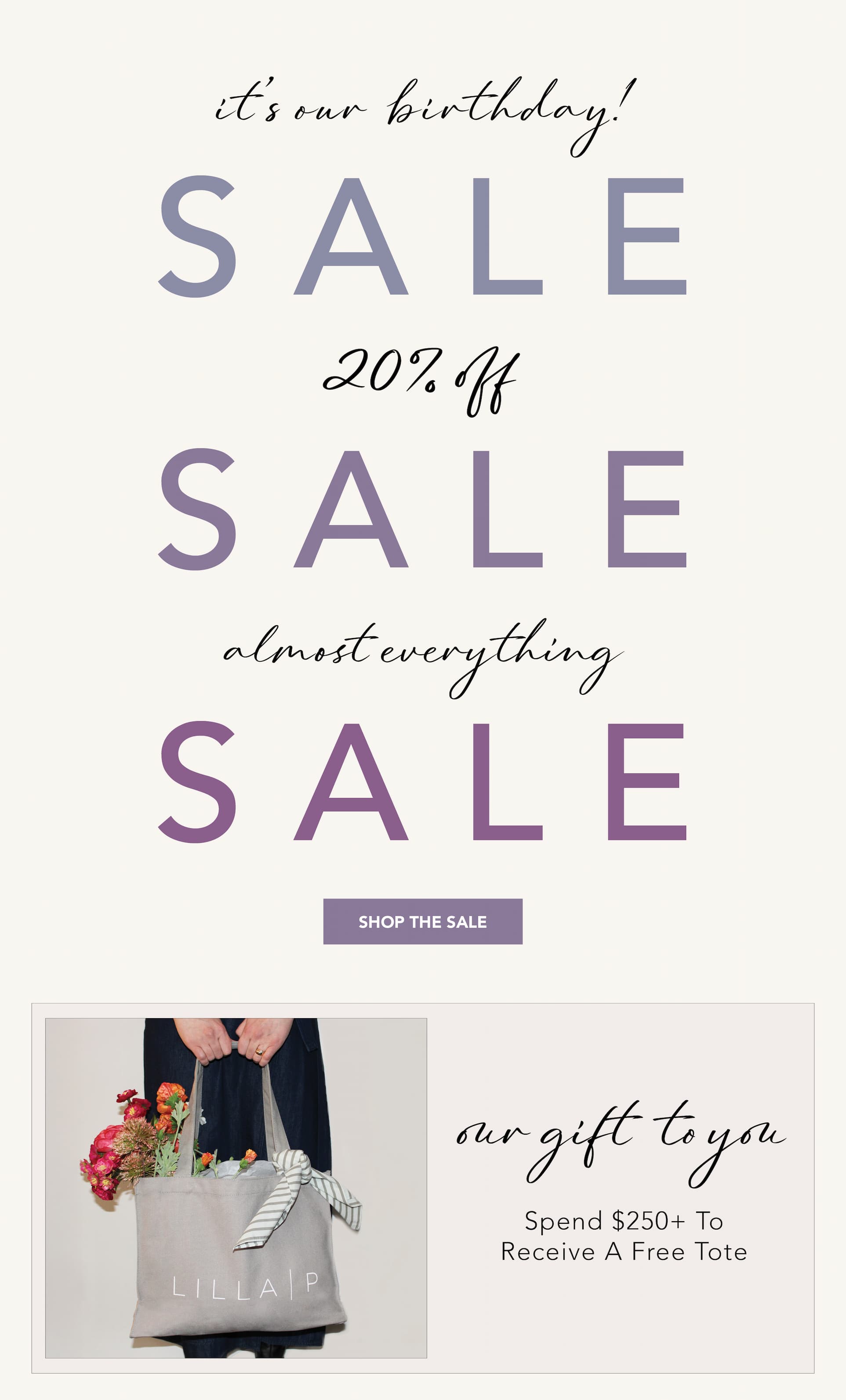 Shop Our Birthday Sale: 20% Off Select Styles