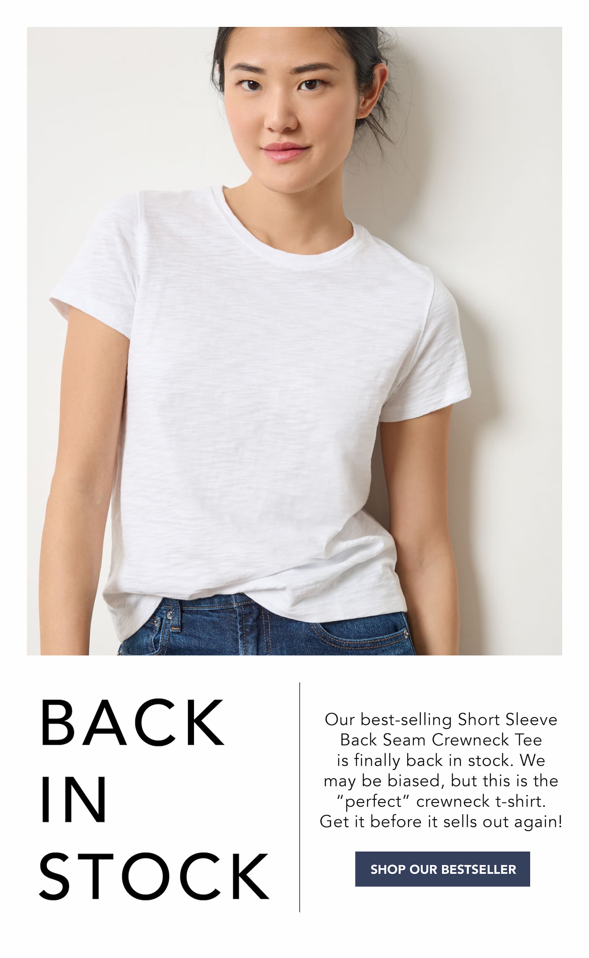 Shop The Short Sleeve Back Seam Crewneck