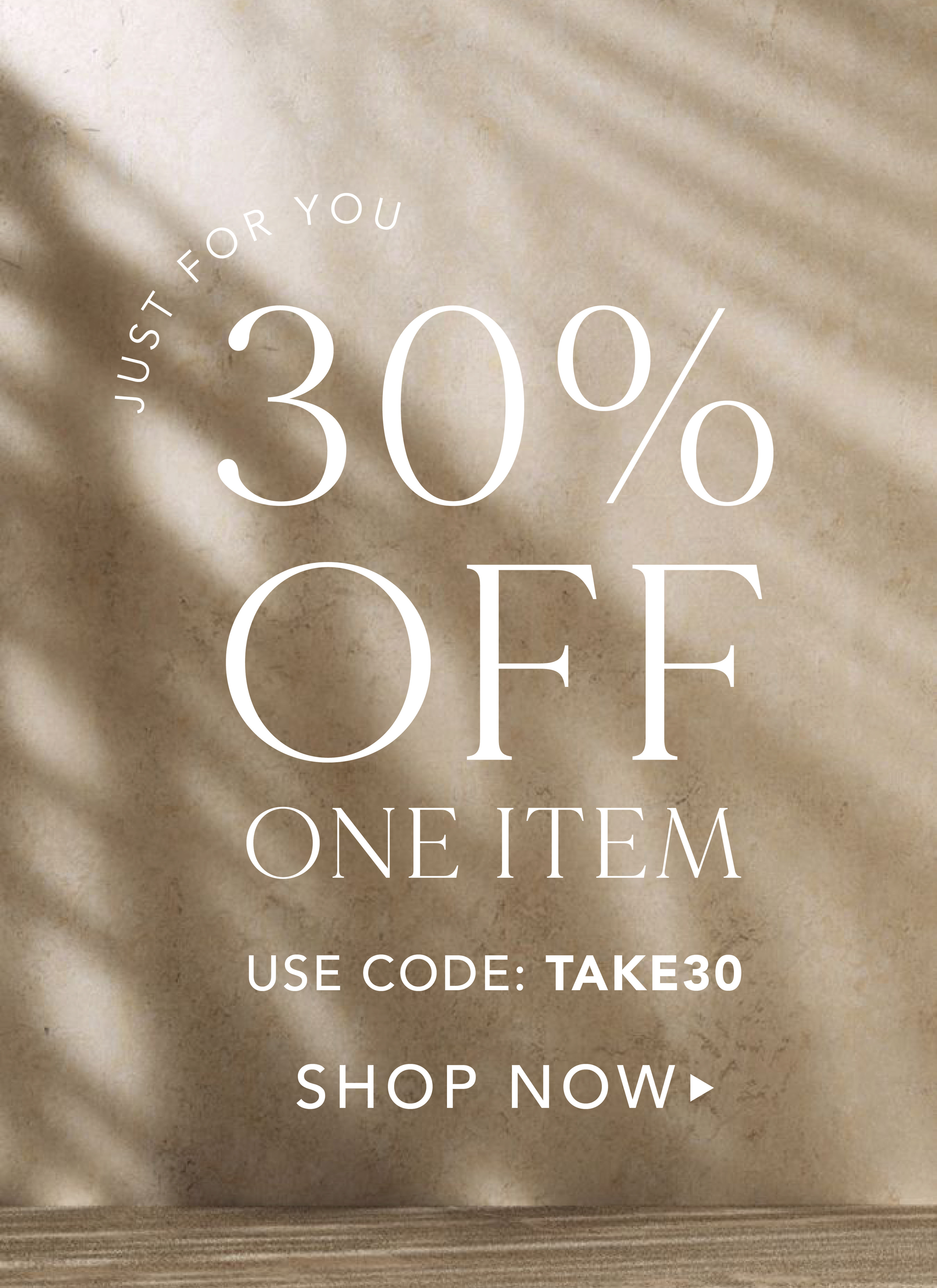 Take 30% Off any ONE Item