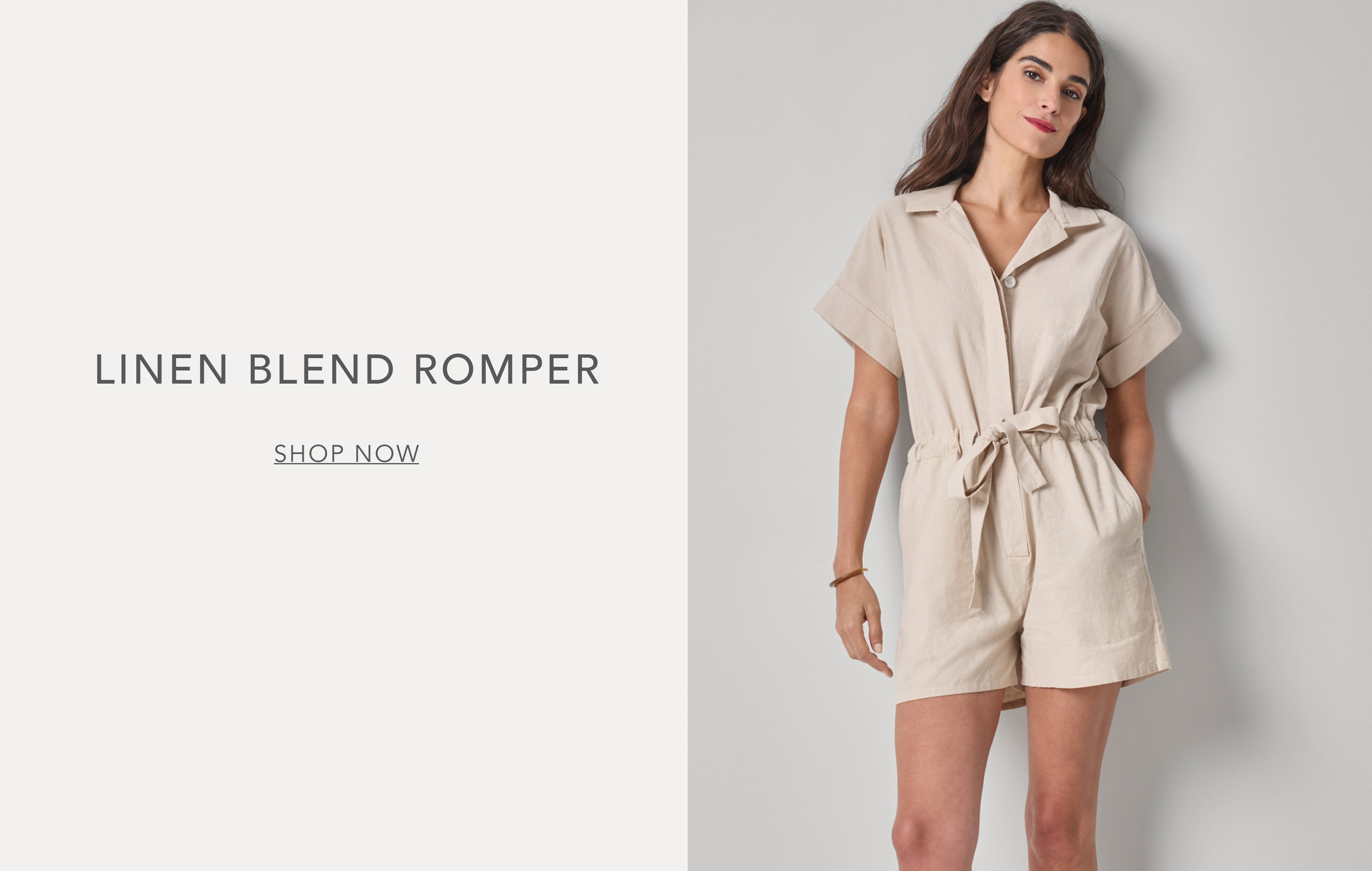 Shop our Linen Blend Romper