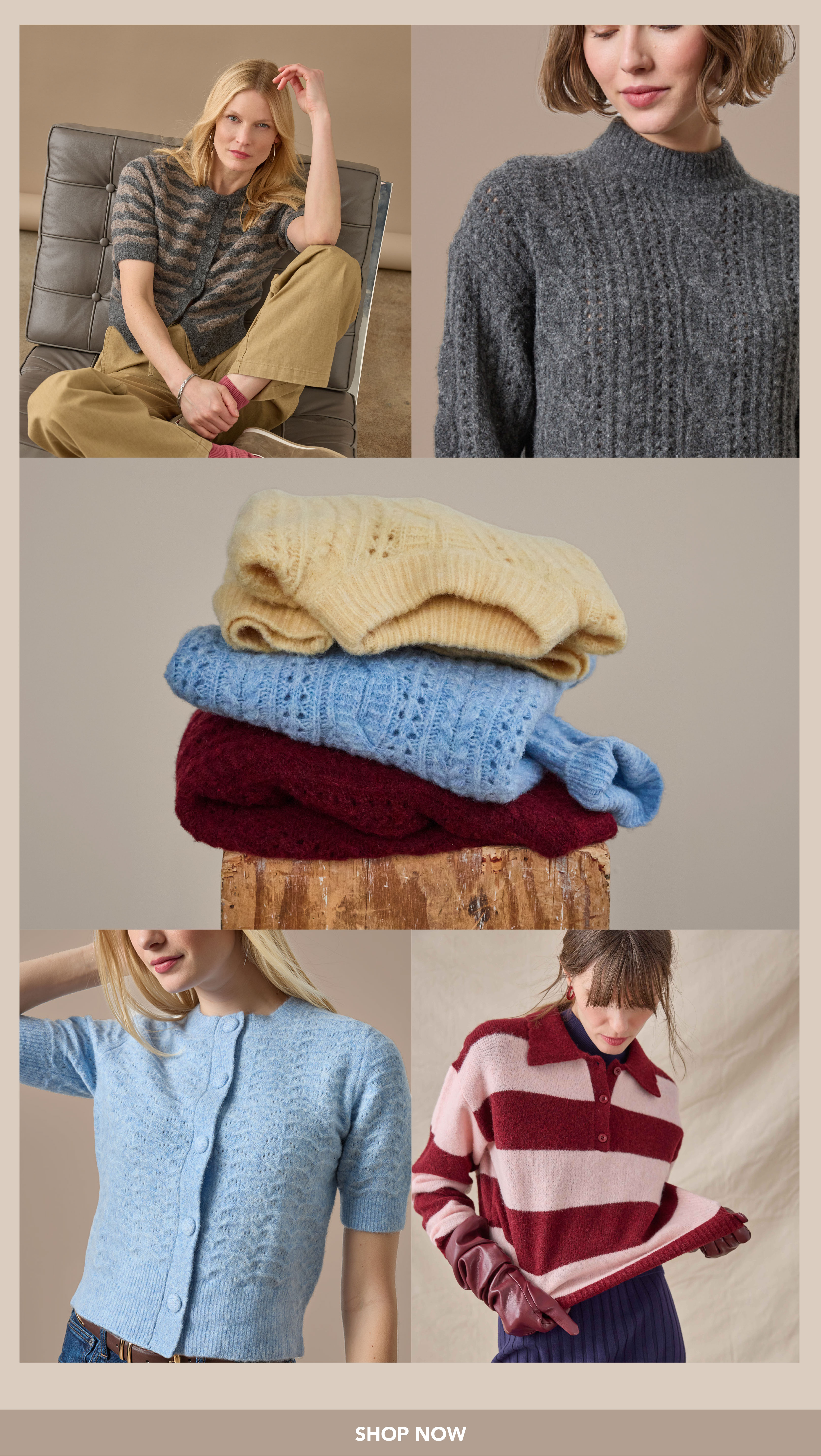 Shop our new Soft Loom Sweaters