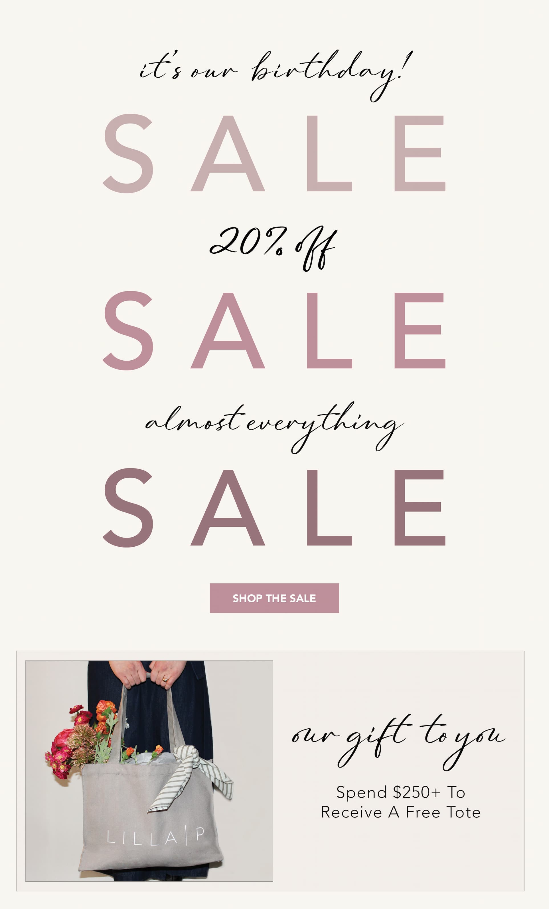 Shop Our Birthday Sale: 20% Off Select Styles