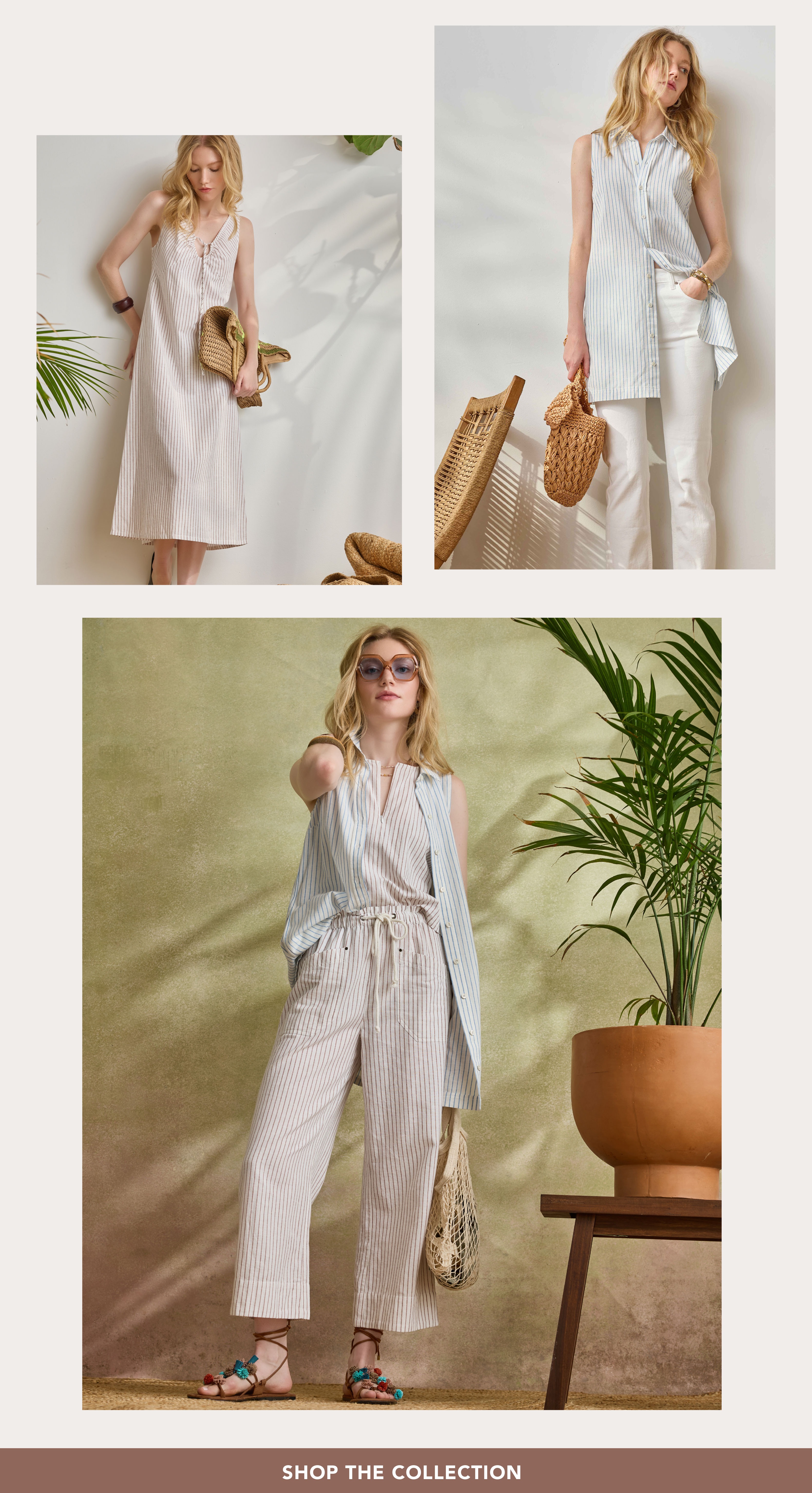 Shop The Cotton Linen Striped Collection