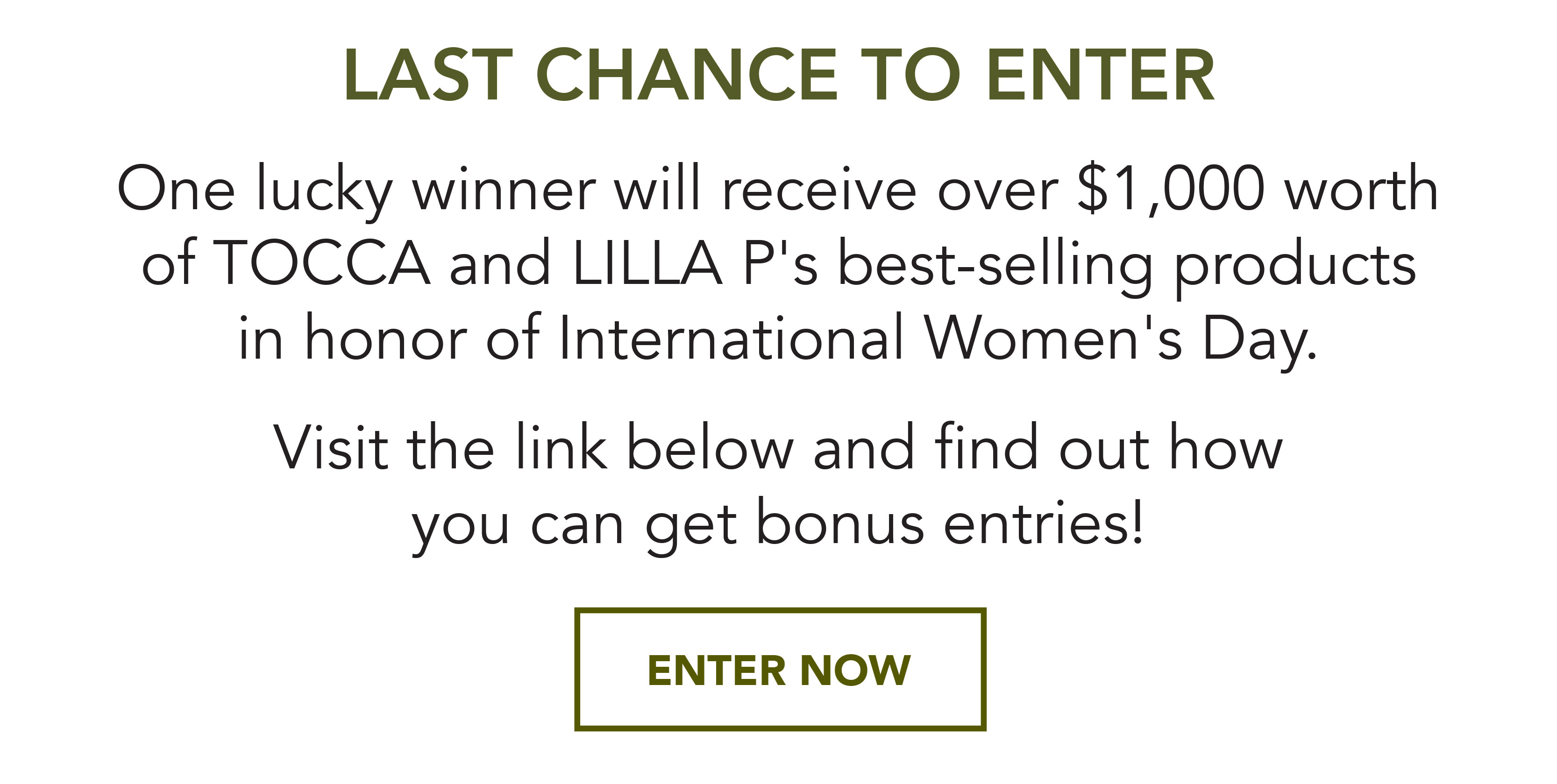 Enter The Lilla P x Tocca Giveaway