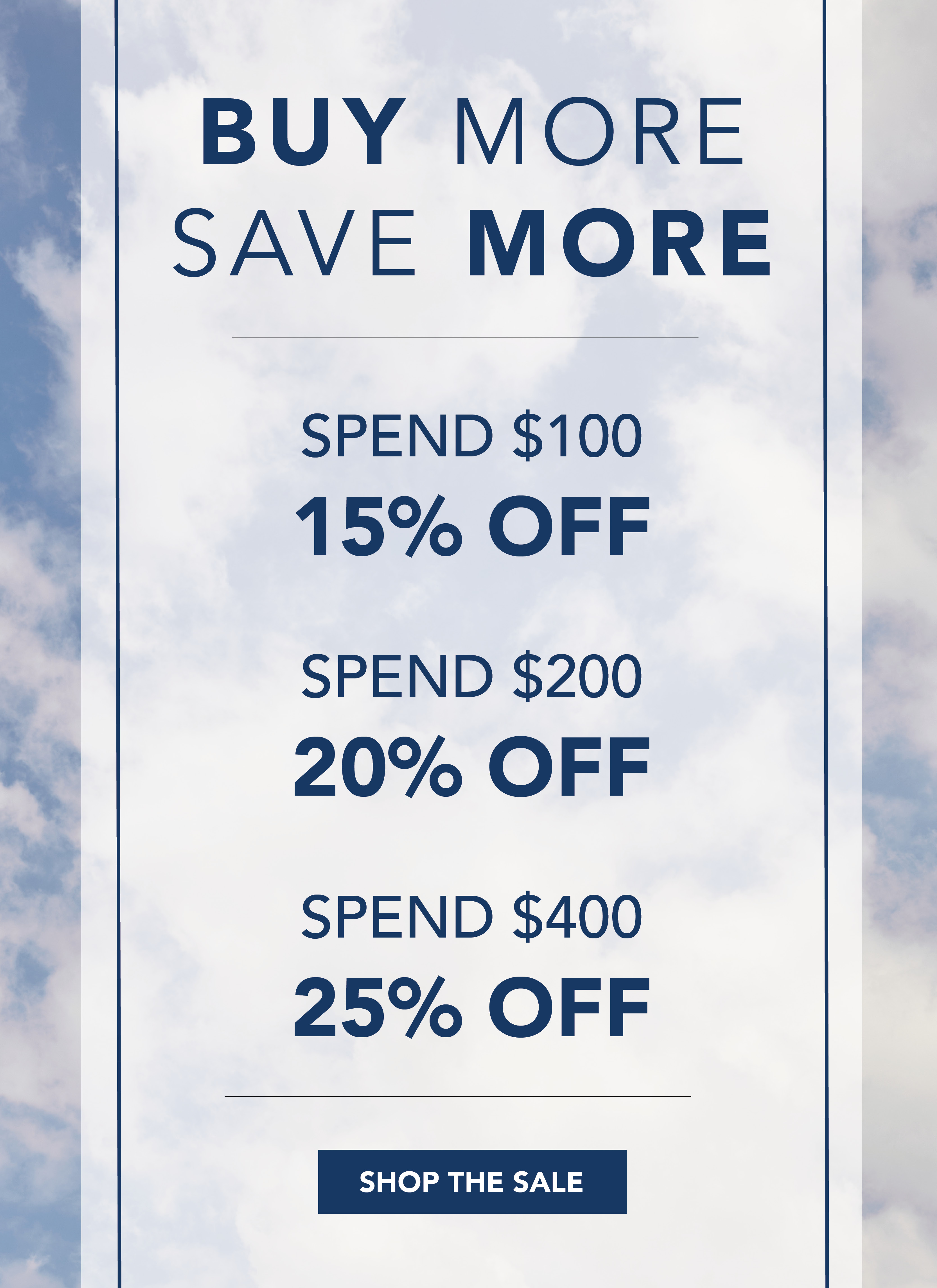 Take up to 25% off sitewide