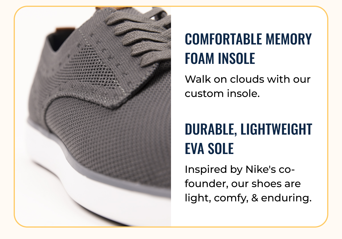 Comfortable Memory Foam Insole and Eva Sole