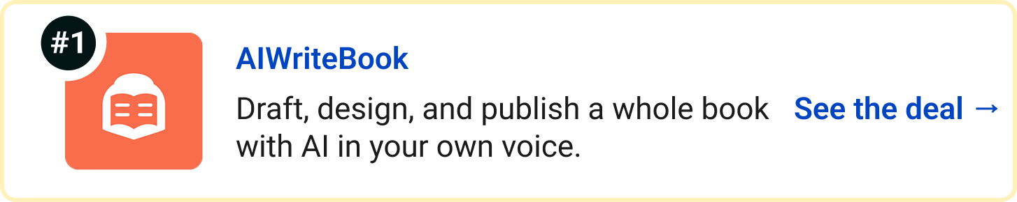 AIWriteBook - Draft, design, and publish a whole book with AI in your own voice. See the deal →