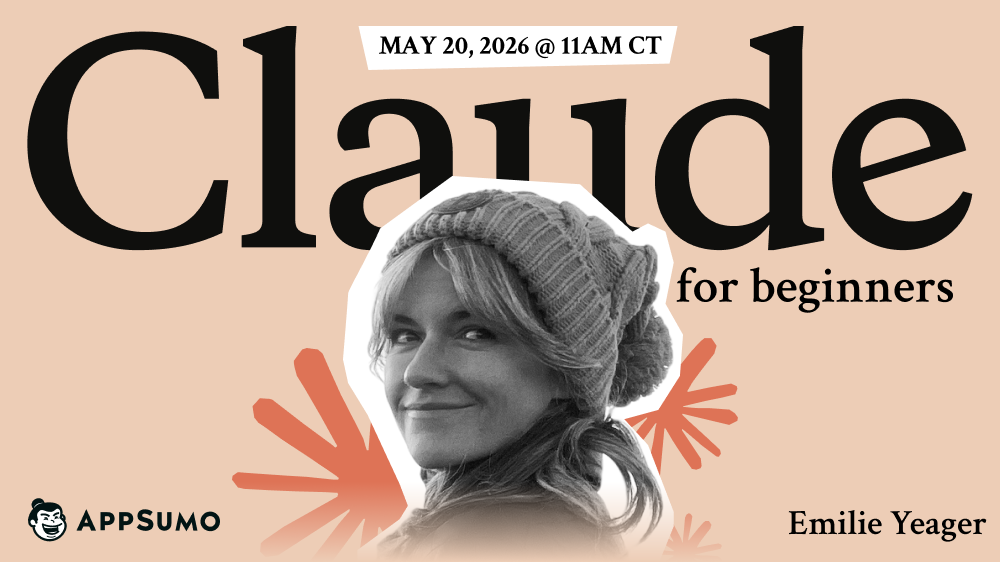 Claude for beginners workshop May 20, 20206 at 11 am CT with Emilie Yeager
