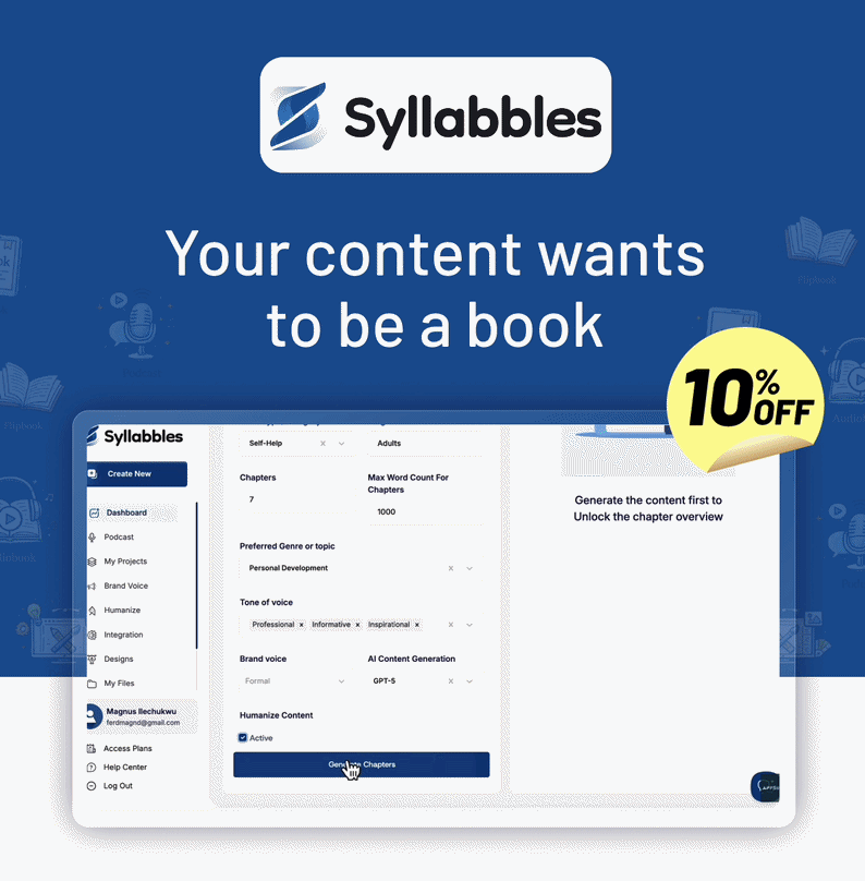 Syllabbles: Your content wants to be a book