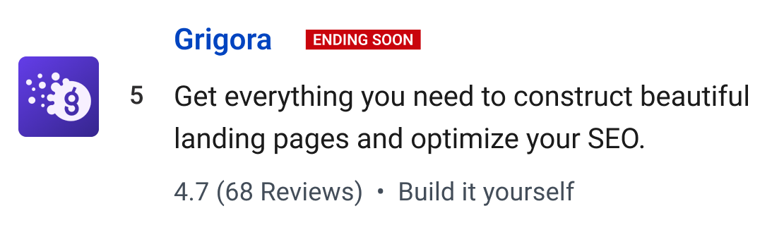 Grigora: Get everything you need to construct beautiful landing pages and optimize your SEO.