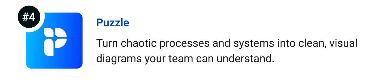 Puzzle - Turn chaotic processes and systems into clean, visual diagrams your team can understand.