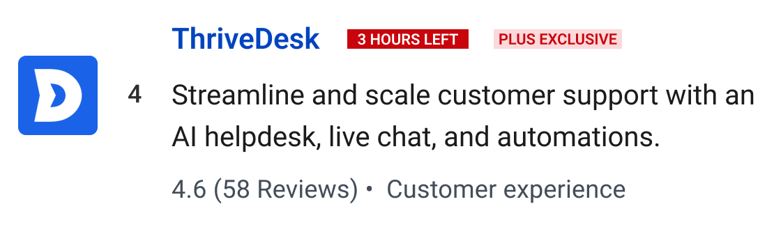 ThriveDesk: Streamline and scale customer support with an AI helpdesk, live chat, and automations.