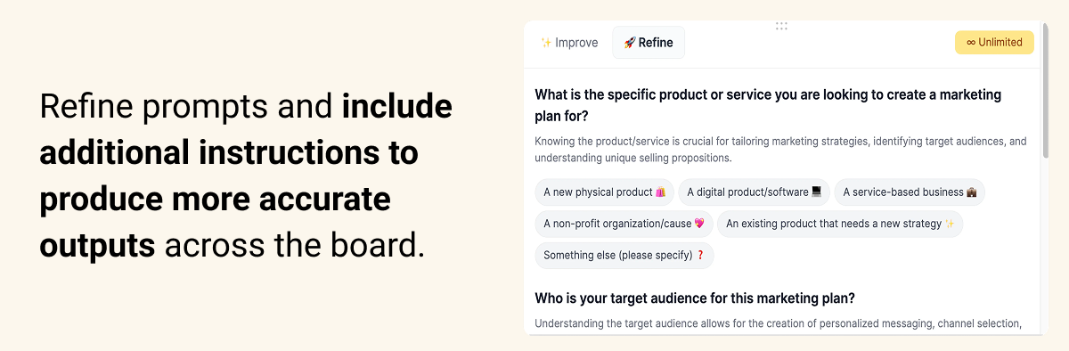 Refine prompts and include additional instructions to produce more accurate outputs across the board.