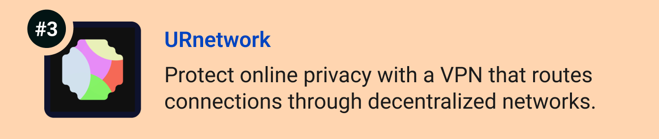 URnetwork - Protect your online privacy with a VPN that routes connections through decentralized networks.