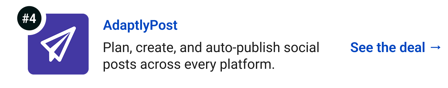 AdaptlyPost - Plan, create, and auto-publish social posts across every platform. See the deal →
