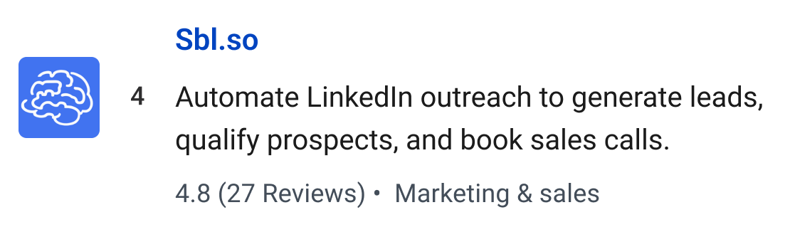 Sbl.so: Automate LinkedIn outreach to generate leads, qualify prospects, and book sales calls.