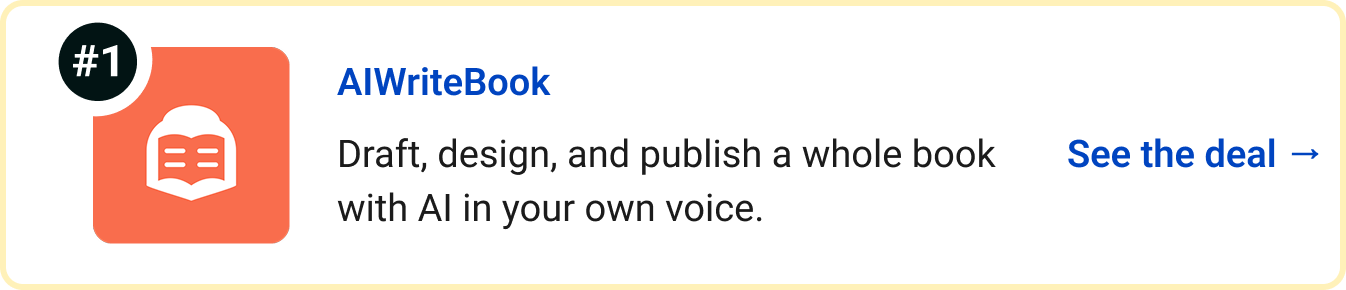 AIWriteBook - Draft, design, and publish a whole book with AI in your own voice. See the deal →