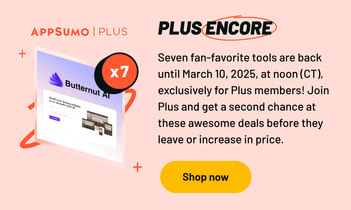 Seven fan-favorite tools are back until March 10, 2025, at noon (CT), exclusively for Plus members! Join Plus and get a second chance at these awesome deals before they leave or increase in price.