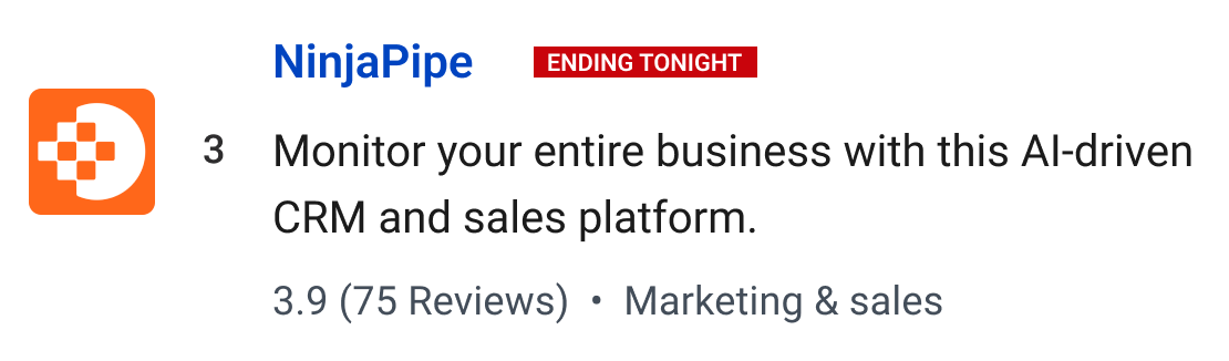 NinjaPipe: Monitor your entire business with this AI-driven CRM and sales platform
