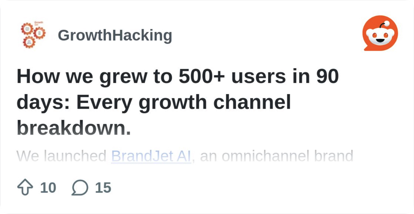 How we grew to 500+ users in 90 days: Every growth channel breakdown.