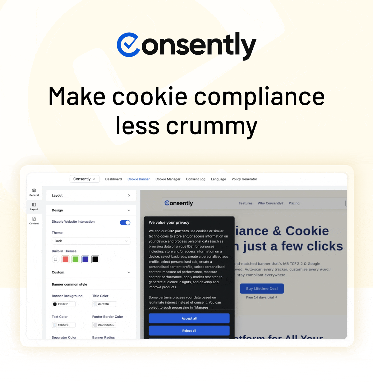 Consently: Make cookie compliance less crummy