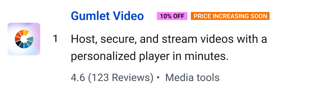 Gumlet Video (10% off for Black Friday): Host, secure, and stream videos with a personalized player in minutes