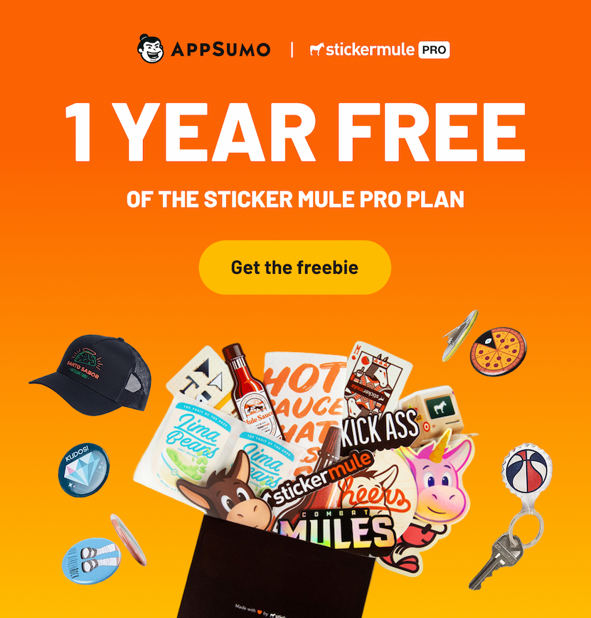 Sticker Mule Pro: 1 year free of the Sticker Mule Pro Plan