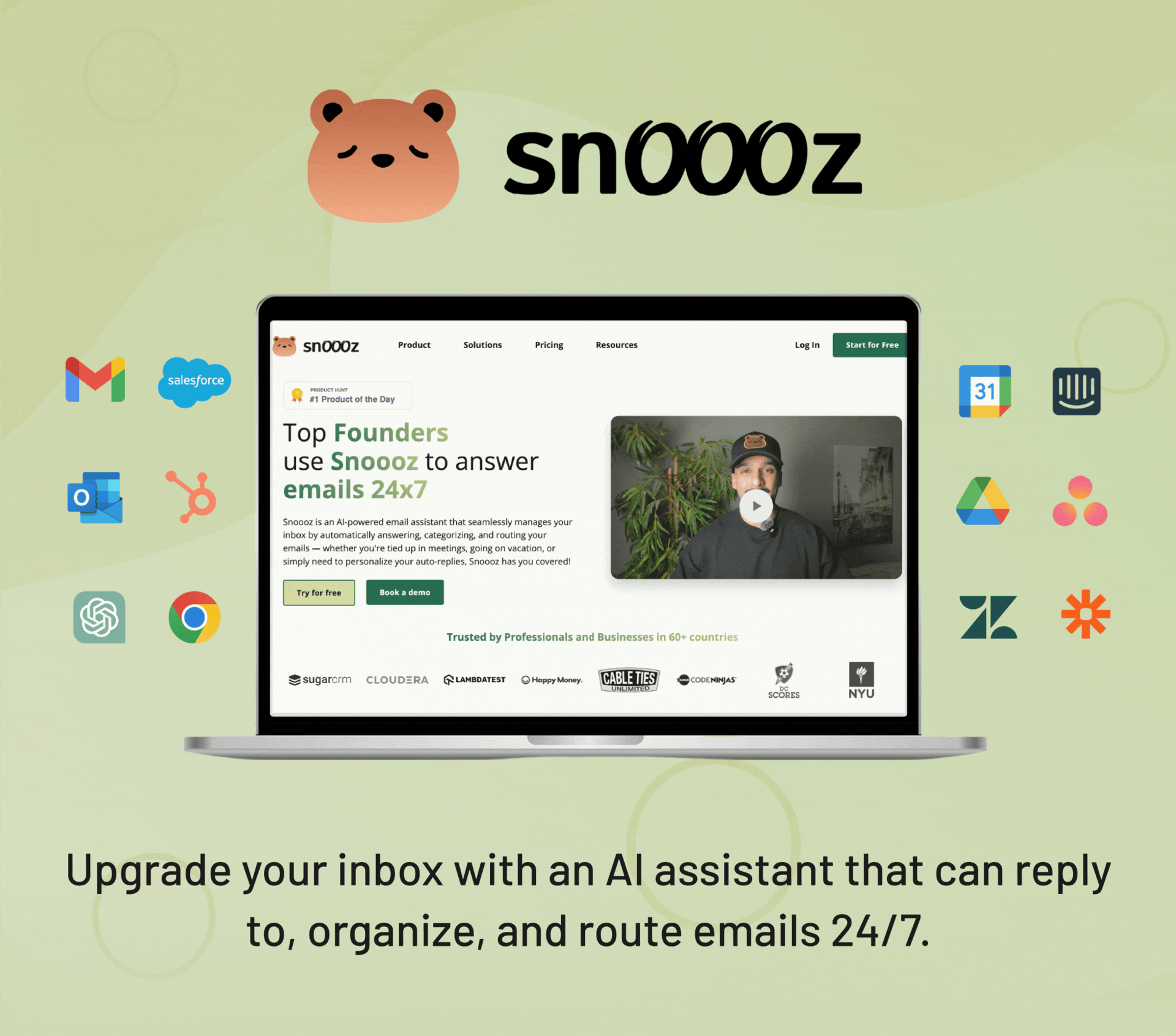 Leaving soon: Snoooz. Gone in less than 4 days. Upgrade your inbox with an AI assistant that can reply to, organize, and route emails 24/7.