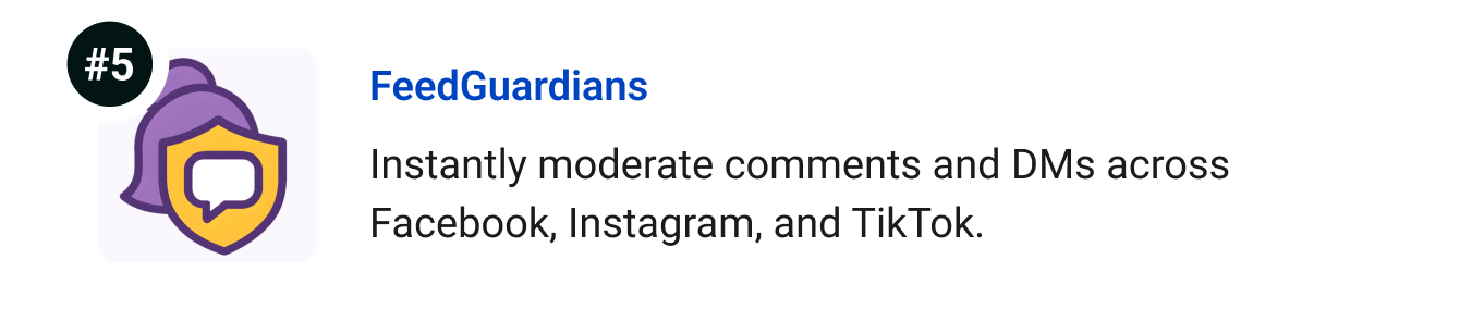FeedGuardians - Instantly moderate comments and DMs across Facebook, Instagram, and TikTok.