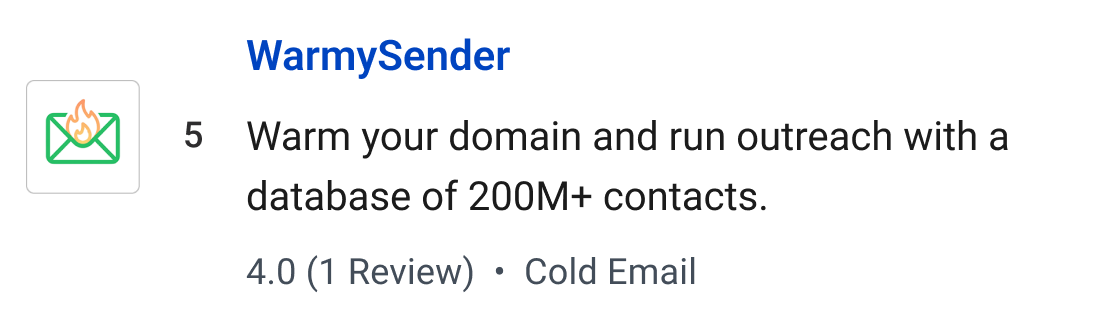 WarmySender: Warm your domain and run outreach with a database of 200M+ contacts.