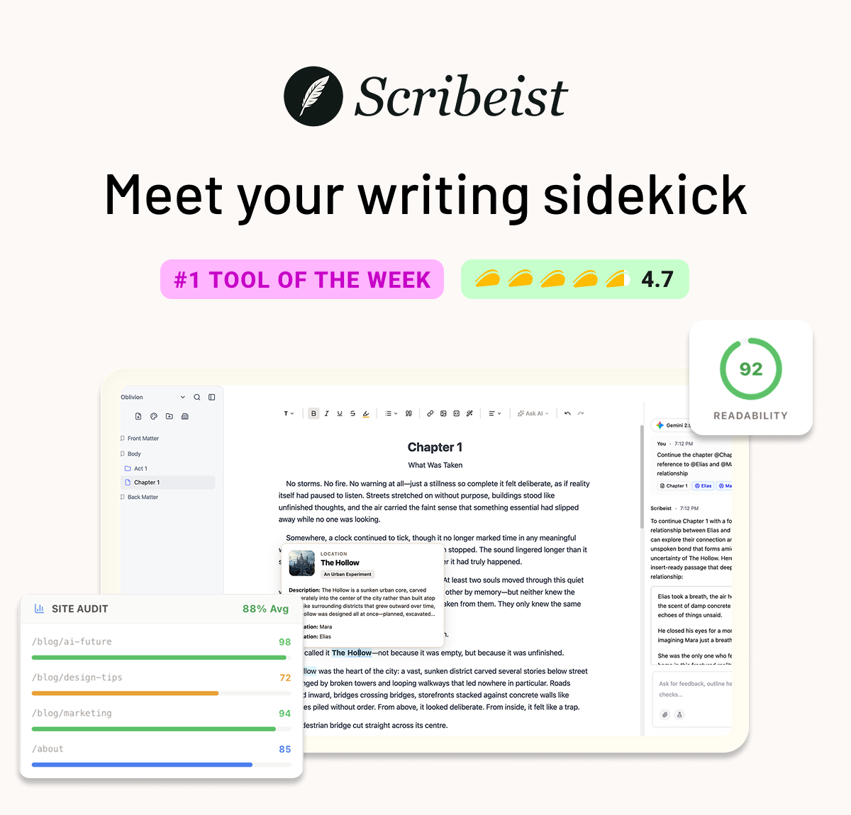 Check out Scribeist