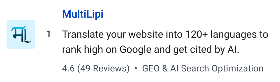 MultiLipi: Translate your website into 120+ languages to rank high on Google and get cited by AI.