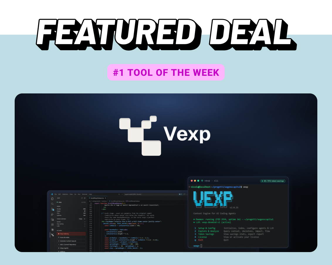 Featured Deal: Vexp (#1 tool of the week)