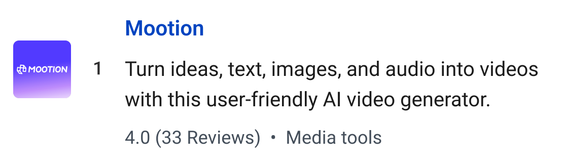 Mootion: Turn ideas, text, images, and audio into videos with this user-friendly AI video generator