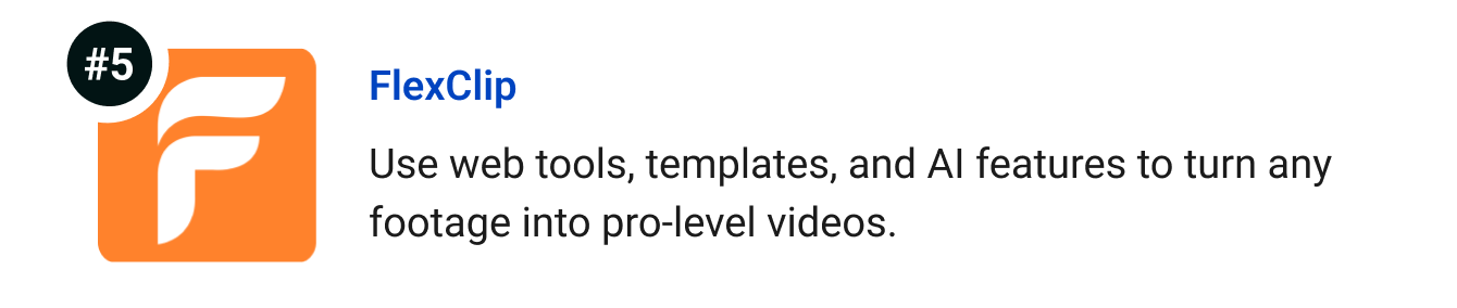 FlexClip - Use web tools, templates, and AI features to turn any footage into pro-level videos in minutes.