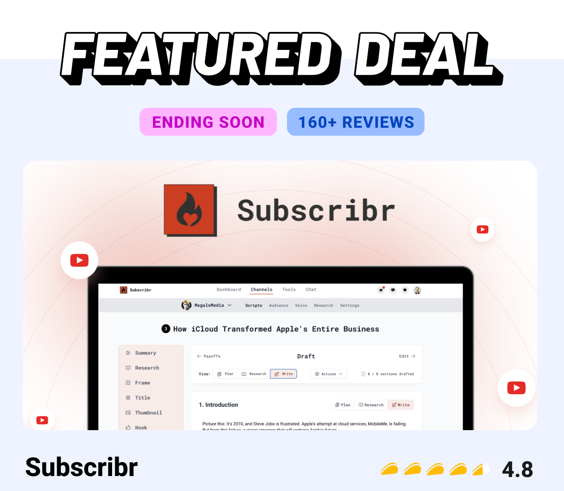 Featured Deal: Subscribr (Ending soon, 160+ Reviews)