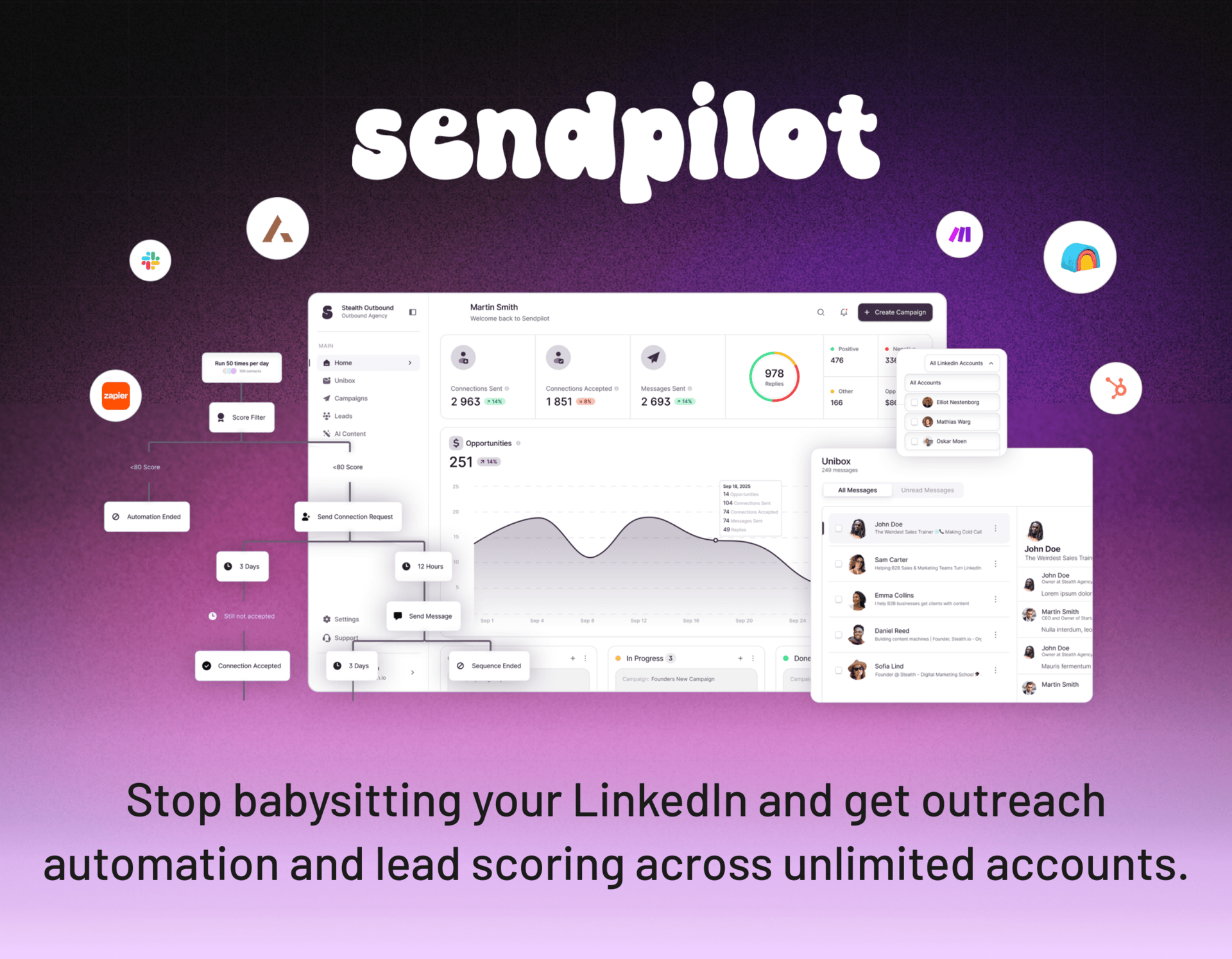 Sendpilot: Leaving soon. Gone in 4 days. Stop babysitting your LinkedIn and get outreach automation and lead scoring across unlimited accounts.