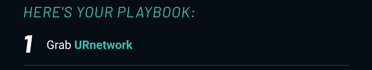 Step 1. Grab URnetwork. 