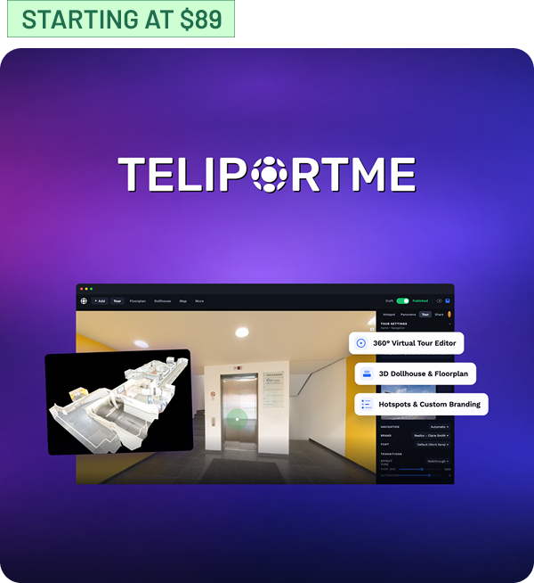 Shop TeliportMe Virtual Tours (starting at $89)