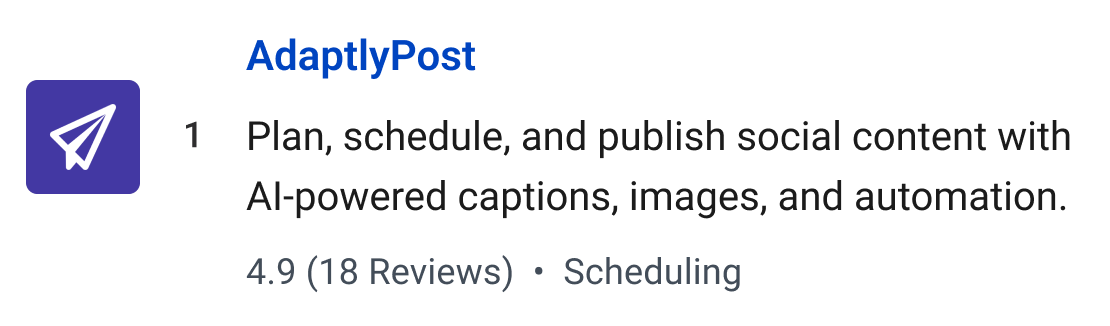 AdaptlyPost: Plan, schedule, and publish social content with AI-powered captions, images, and automation.